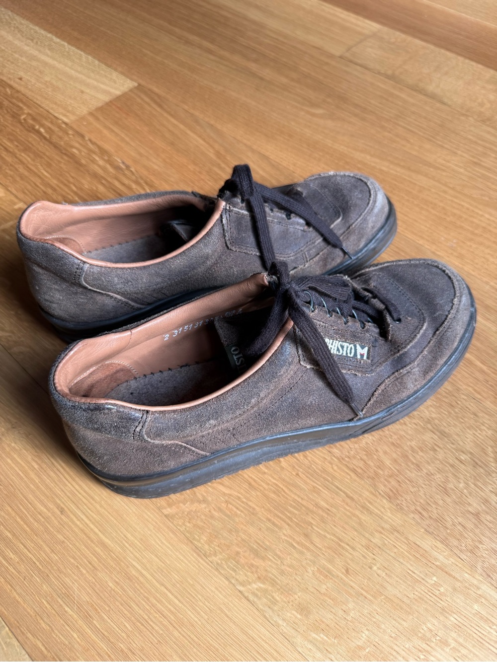 Mephisto Men’s Brown Suede Lace-Up Sneakers Comfort Walking Shoe US 8.5